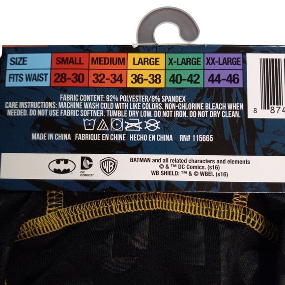 Bioworld Size Medium 32 34 Boxer Briefs Mens Batman Black Yellow DC Comics NEW - Picture 5 of 6